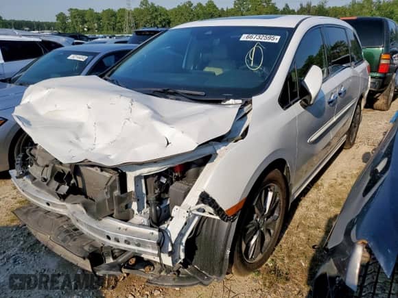 2022 Honda Odyssey Elite с VIN 5FNRL6H90NB025932, выставлен на аукционе Copart как лот 66732595 с пробегом 60 638 миль миль и Списание • Salvage title. История ставок и продаж доступна на DreamBid. Изображение 1.