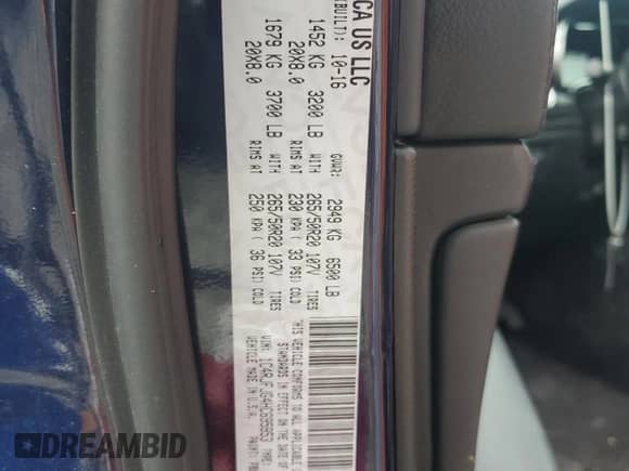 2017 Jeep Grand Cherokee Summit с VIN 1C4RJFJG4HC695953, выставлен на аукционе Copart как лот 68176235 с пробегом 37 490 миль миль и Списание • Salvage title. История ставок и продаж доступна на DreamBid. Изображение 13.