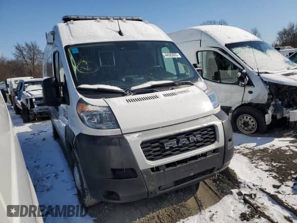 2022 Ram ProMaster Cargo z VIN 3C6LRVDG7NE123307, wystawiony jako Copart lot #44583055 z przebiegiem 131 886 mil mil oraz Szkoda całkowita • Salvage title. Historia ofert i sprzedaży dostępna na DreamBid. Obrazek 4.