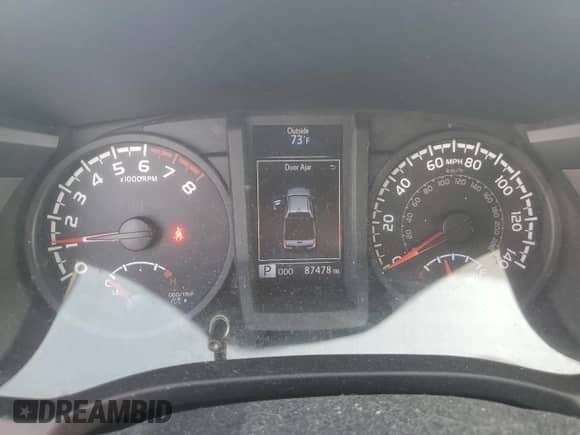2019 Toyota Tacoma SR with VIN 3TMCZ5AN4KM252635, listed as a Copart auction lot 80724215 with 87,478 mi miles and Salvage title. Bid and sale history available at DreamBid. Image 9.