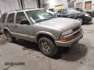 2004 Chevrolet Blazer LS with VIN 1GNDT13X54K126718, listed as a IAAI auction lot 43332890 with 201,409 mi miles and . Bid and sale history available at DreamBid. Image 1.