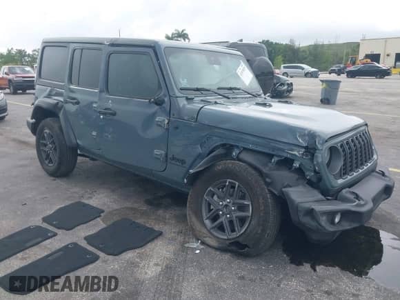 2024 Jeep Wrangler Sport S with VIN 1C4PJXDN8RW370133, listed as a IAAI auction lot 42453029 with 10,415 mi miles and . Bid and sale history available at DreamBid. Image 6.
