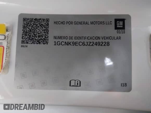 2018 Chevrolet Chevelle с VIN 1GCNK9EC6JZ249228, выставлен на аукционе IAAI как лот 40956519 с пробегом 78 443 миль миль и . История ставок и продаж доступна на DreamBid. Изображение 9.