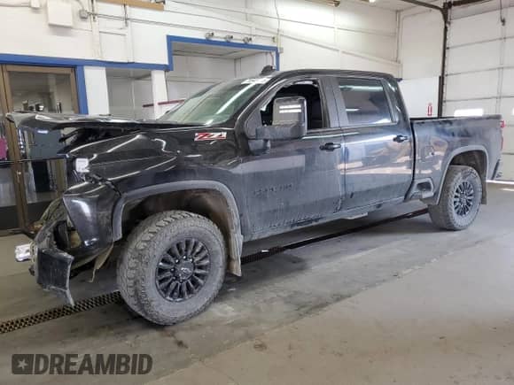 2021 Chevrolet Silverado 2500HD LTZ с VIN 1GC4YPEY0MF170850, выставлен на аукционе Copart как лот 70945795 с пробегом Не указан миль и Списание • Salvage title. История ставок и продаж доступна на DreamBid. Изображение 1.