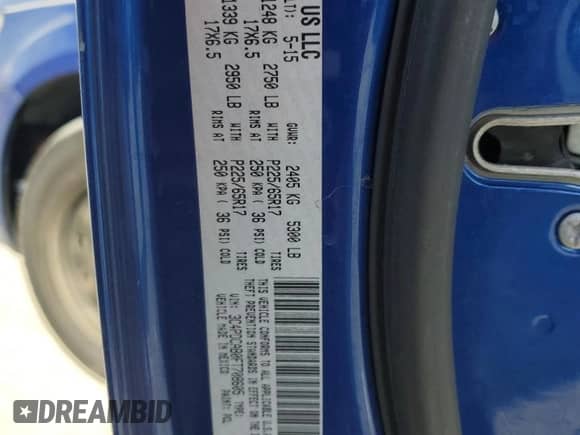 2015 Dodge Journey American Value with VIN 3C4PDCAB0FT708605, listed as a Copart auction lot 80996835 with 150,869 mi miles and Clean title. Bid and sale history available at DreamBid. Image 13.