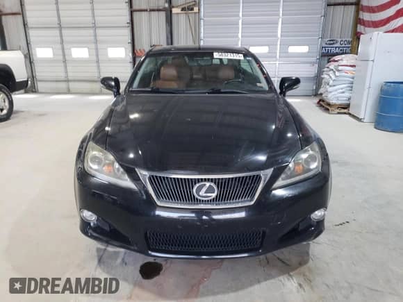 2011 Lexus IS 250 C with VIN JTHFF2C27B2516993, listed as a Copart auction lot 58321315 with 168,763 mi miles and Salvage title. Bid and sale history available at DreamBid. Image 5.