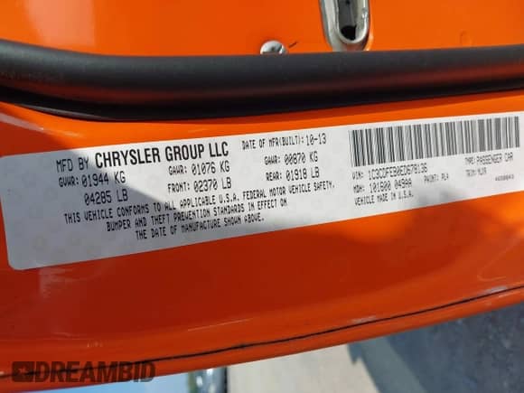 2014 Dodge Dart GT с VIN 1C3CDFEB0ED678136, выставлен на аукционе IAAI как лот 43002450 с пробегом 89 110 миль миль и . История ставок и продаж доступна на DreamBid. Изображение 9.