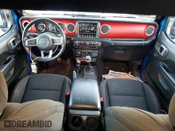 2022 Jeep Wrangler Unlimited Rubicon with VIN 1C4HJXFG4NW125164, listed as a Copart auction lot 89397015 with 39,322 mi miles and Salvage title. Bid and sale history available at DreamBid. Image 8.