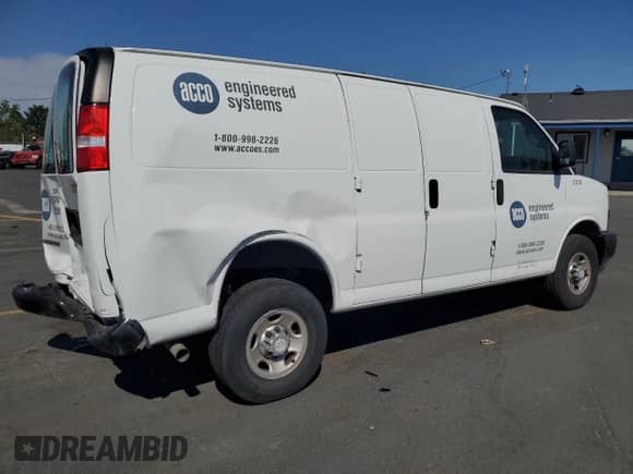 2021 Chevrolet Express Cargo with VIN 1GCWGAFP2M1249335, listed as a Copart auction lot 65965855 with 55,100 mi miles and Salvage title. Bid and sale history available at DreamBid. Image 3.