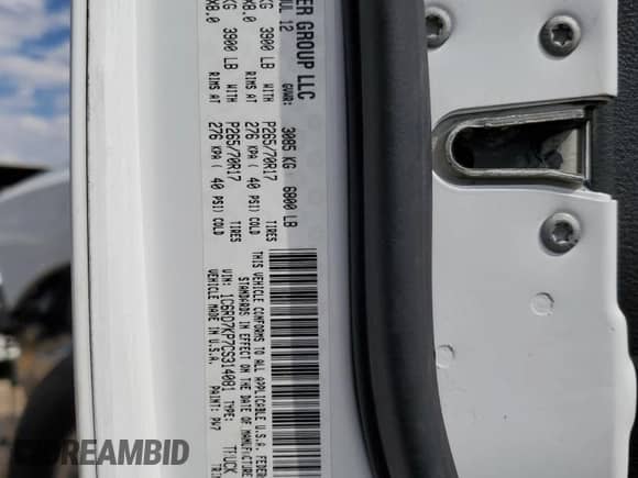 2012 Ram 1500 Tradesman with VIN 1C6RD7KP7CS314081, listed as a Copart auction lot 65838585 with 171,435 mi miles and Clean title. Bid and sale history available at DreamBid. Image 13.