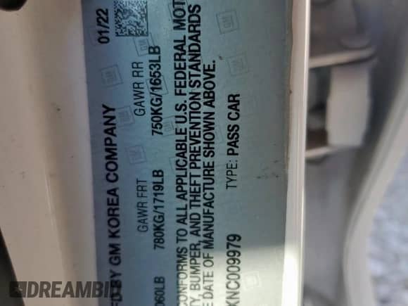 2022 Chevrolet Spark LS z VIN KL8CB6SAXNC009979, wystawiony jako Copart lot #80996865 z przebiegiem 19 854 mil mil oraz Szkoda całkowita • Salvage title. Historia ofert i sprzedaży dostępna na DreamBid. Obrazek 12.