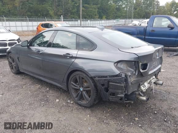 2015 BMW 4 Series 435i with VIN WBA4B1C50FD955386, listed as a IAAI auction lot 43322486 with 105,000 mi miles and . Bid and sale history available at DreamBid. Image 3.