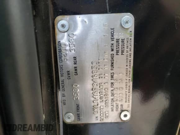1976 Chevrolet Silverado 1500 с VIN CKL146F346853, выставлен на аукционе Copart как лот 54246755 с пробегом 97 858 миль миль и Списание • Salvage title. История ставок и продаж доступна на DreamBid. Изображение 13.