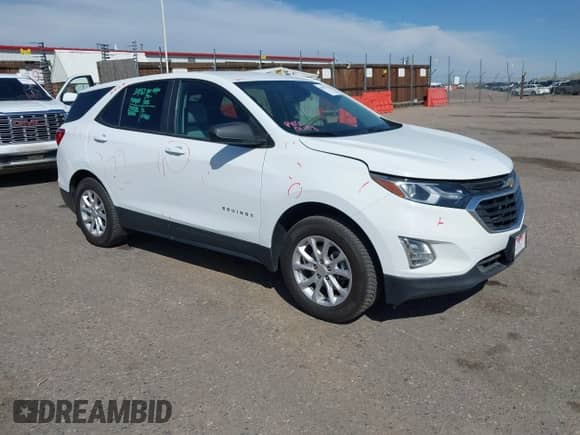 2020 Chevrolet Equinox LS z VIN 3GNAX5EV8LS729773, wystawiony jako IAAI lot #42053375 z przebiegiem 101 925 mil mil oraz . Historia ofert i sprzedaży dostępna na DreamBid. Obrazek 1.