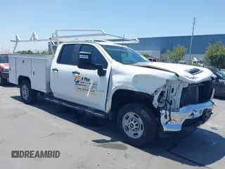 2021 Chevrolet Silverado 2500HD Work Truck with VIN 1GB2WLE74MF172828, listed as a IAAI auction lot 42407769 with 24,531 mi miles and . Bid and sale history available at DreamBid. Image 1.