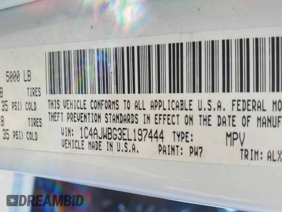 2014 Jeep Wrangler Sahara z VIN 1C4AJWBG3EL197444, wystawiony jako Copart lot #64733055 z przebiegiem 193 278 mil mil oraz Czysty tytuł • Clean title. Historia ofert i sprzedaży dostępna na DreamBid. Obrazek 10.