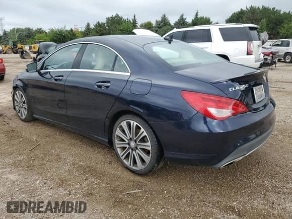 2017 Mercedes-Benz CLA 250 with VIN WDDSJ4GB2HN471348, listed as a Copart auction lot 69302645 with 107,875 mi miles and Salvage title. Bid and sale history available at DreamBid. Image 2.