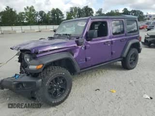 2023 Jeep Wrangler with VIN 1C4JJXN64PW592081, listed as a Copart auction lot 65168455 with 38,058 mi miles and Salvage title. Bid and sale history available at DreamBid. Image 1.