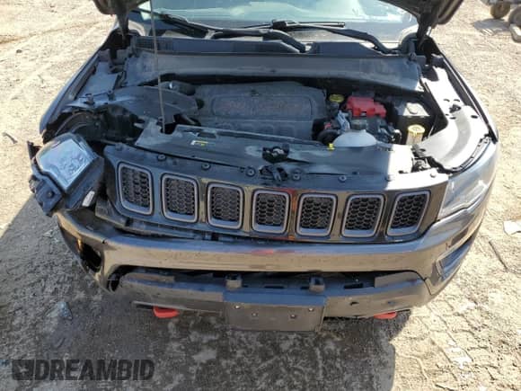 2020 Jeep Compass Trailhawk with VIN 3C4NJDDBXLT163395, listed as a Copart auction lot 81366435 with 56,199 mi miles and Salvage title. Bid and sale history available at DreamBid. Image 11.