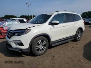 2016 Honda Pilot EX-L with VIN 5FNYF6H87GB032390, listed as a Copart auction lot 60862975 with 107,000 mi miles and Salvage title. Bid and sale history available at DreamBid. Image 1.