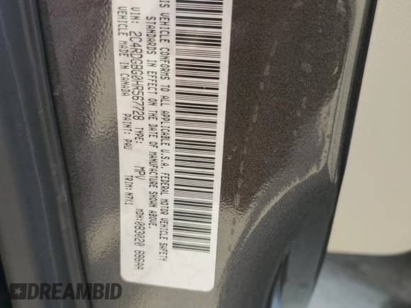 2017 Dodge Grand Caravan SE Plus with VIN 2C4RDGBG0HR567728, listed as a Copart auction lot 72026925 with 140,009 mi miles and Salvage title. Bid and sale history available at DreamBid. Image 13.