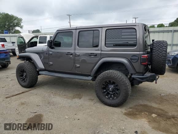 2021 Jeep Wrangler Unlimited Sahara High Altitude with VIN 1C4HJXEM1MW733598, listed as a Copart auction lot 50607804 with 50,587 mi miles and . Bid and sale history available at DreamBid. Image 2.