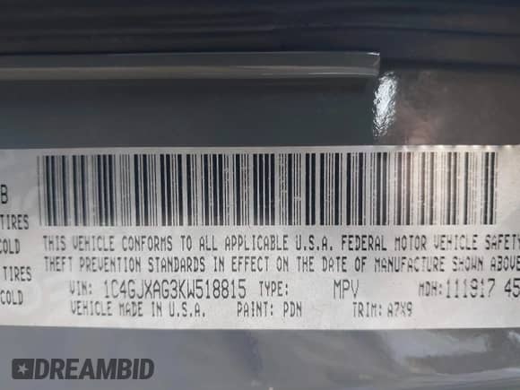 2019 Jeep Wrangler Sport S with VIN 1C4GJXAG3KW518815, listed as a IAAI auction lot 40689483 with 97,268 mi miles and . Bid and sale history available at DreamBid. Image 17.