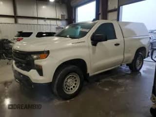 2023 Chevrolet Silverado 1500 Work Truck with VIN 3GCNAAEK6PG342660, listed as a Copart auction lot 85500565 with 165,108 mi miles and Clean title. Bid and sale history available at DreamBid. Image 1.