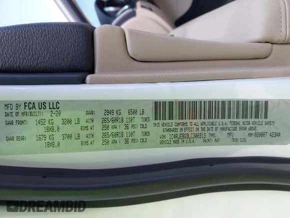 2020 Jeep Grand Cherokee Limited with VIN 1C4RJEBG9LC300313, listed as a IAAI auction lot 42405796 with 72,031 mi miles and . Bid and sale history available at DreamBid. Image 9.