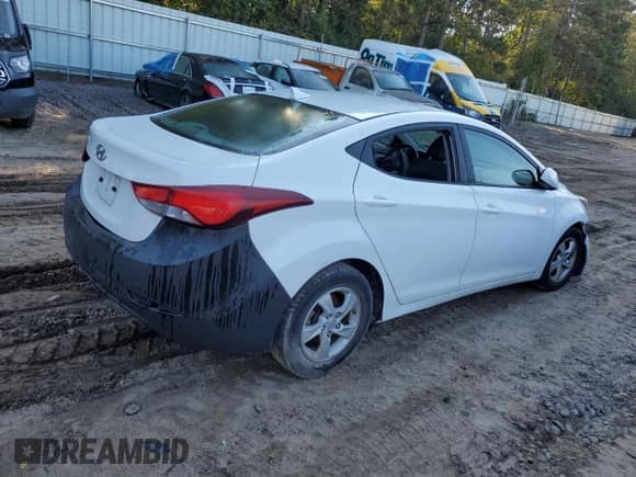 2015 Hyundai Elantra SE with VIN 5NPDH4AE9FH614181, listed as a Copart auction lot 81506895 with Not provided miles and Salvage title. Bid and sale history available at DreamBid. Image 3.
