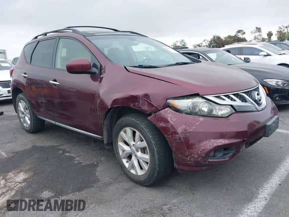 2012 Nissan Murano S with VIN JN8AZ1MUXCW118799, listed as a IAAI auction lot 42185078 with 178,676 mi miles and . Bid and sale history available at DreamBid. Image 1.