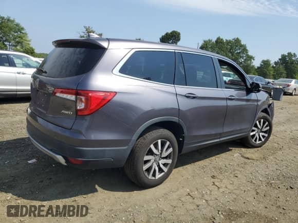 2022 Honda Pilot EX-L with VIN 5FNYF6H58NB020414, listed as a Copart auction lot 67414035 with 68,792 mi miles and Salvage title. Bid and sale history available at DreamBid. Image 3.