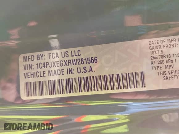 2024 Jeep Wrangler Sahara с VIN 1C4PJXEGXRW281566, выставлен на аукционе IAAI как лот 41370645 с пробегом 2 280 миль миль и . История ставок и продаж доступна на DreamBid. Изображение 9.