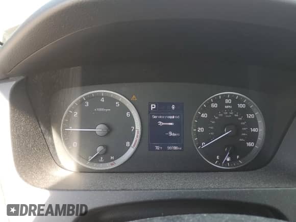 2015 Hyundai Sonata SE z VIN 5NPE24AF9FH182626, wystawiony jako Copart lot #84282245 z przebiegiem 98 199 mil mil oraz Szkoda całkowita • Salvage title. Historia ofert i sprzedaży dostępna na DreamBid. Obrazek 9.