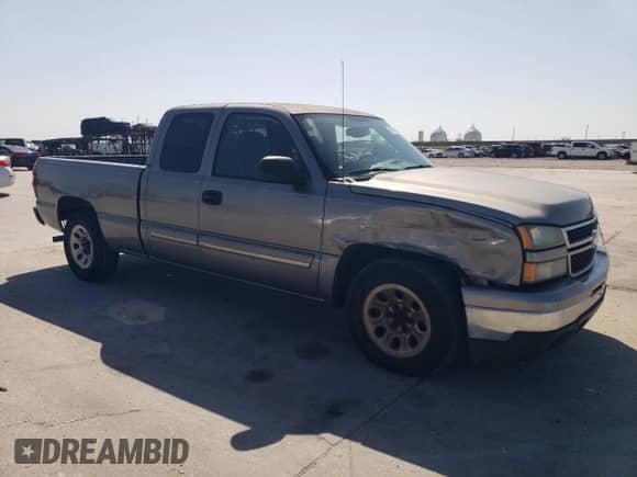 2006 Chevrolet Silverado 1500 Work Truck with VIN 1GCEC19V46Z238844, listed as a Copart auction lot 47740585 with Not provided miles and Salvage title. Bid and sale history available at DreamBid. Image 4.