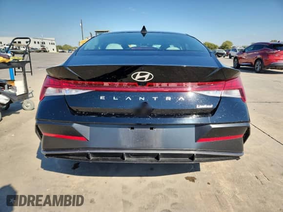 2025 Hyundai Elantra Limited with VIN KMHLP4DG5SU062900, listed as a Copart auction lot 87103475 with 5,792 mi miles and Salvage title. Bid and sale history available at DreamBid. Image 6.