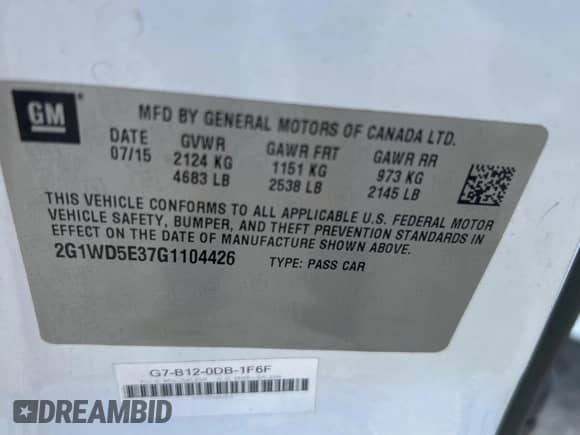 2016 Chevrolet Impala Police Police с VIN 2G1WD5E37G1104426, выставлен на аукционе Copart как лот 82096935 с пробегом 95 544 миль миль и Чистый • Clean title. История ставок и продаж доступна на DreamBid. Изображение 10.