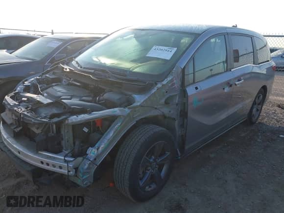 2024 Honda Odyssey EX with VIN 5FNRL6H58RB012008, listed as a IAAI auction lot 43202914 with 45,730 mi miles and . Bid and sale history available at DreamBid. Image 2.