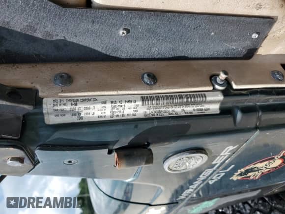 1999 Jeep Wrangler Sahara с VIN 1J4FY49S9XP425310, выставлен на аукционе Copart как лот 64079085 с пробегом 179 730 миль миль и На запчасти • Non repairable. История ставок и продаж доступна на DreamBid. Изображение 13.