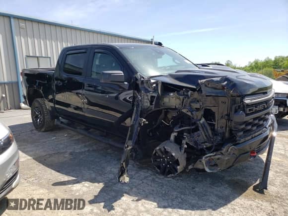 2024 Chevrolet Silverado 1500 Custom Trail Boss with VIN 3GCPDCEK1RG429381, listed as a Copart auction lot 55667035 with 8,349 mi miles and Salvage title. Bid and sale history available at DreamBid. Image 4.