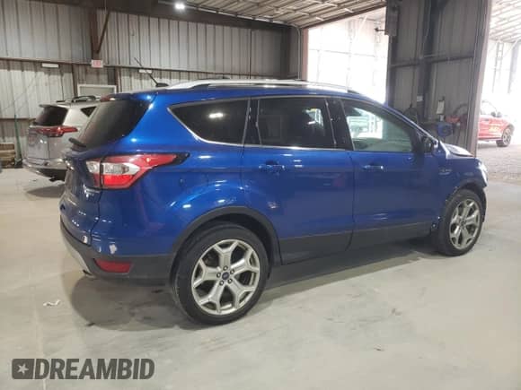 2017 Ford Escape Titanium with VIN 1FMCU9J99HUE08399, listed as a Copart auction lot 53022515 with 41,714 mi miles and Salvage title. Bid and sale history available at DreamBid. Image 3.
