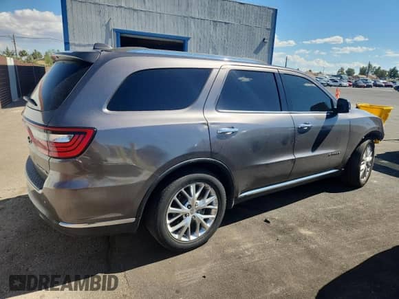 2014 Dodge Durango Citadel with VIN 1C4RDHEG8EC597582, listed as a Copart auction lot 84659155 with 118,159 mi miles and Salvage title. Bid and sale history available at DreamBid. Image 3.