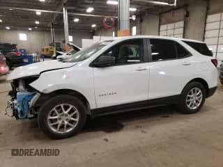 2024 Chevrolet Equinox LS z VIN 3GNAX5EG3RL270057, wystawiony jako Copart lot #42299695 z przebiegiem 10 868 mil mil oraz Szkoda całkowita • Salvage title. Historia ofert i sprzedaży dostępna na DreamBid. Obrazek 1.