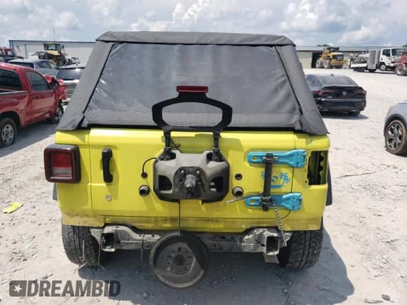 2023 Jeep Wrangler Willys with VIN 1C4HJXDN6PW681464, listed as a Copart auction lot 68998725 with 36,995 mi miles and Salvage title. Bid and sale history available at DreamBid. Image 6.