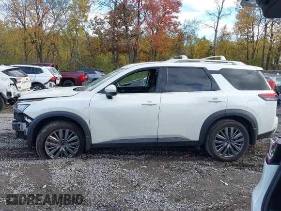 2023 Nissan Pathfinder SL with VIN 5N1DR3CD0PC258594, listed as a IAAI auction lot 43438743 with 32,856 mi miles and . Bid and sale history available at DreamBid. Image 14.