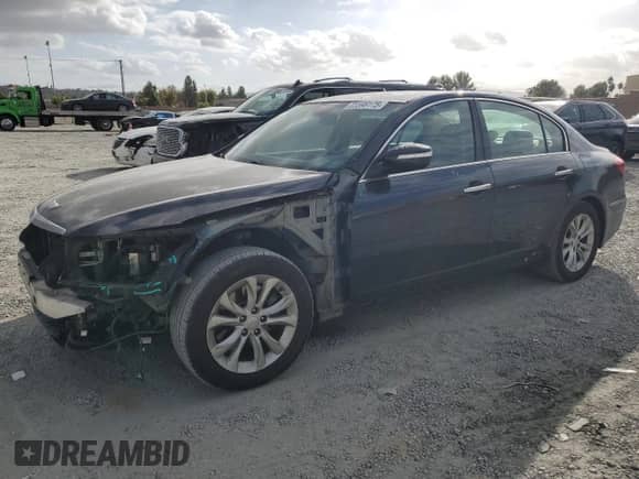 2012 Hyundai Genesis 3.8L z VIN KMHGC4DD1CU205264, wystawiony jako Copart lot #85598175 z przebiegiem 154 917 mil mil oraz Szkoda całkowita • Salvage title. Historia ofert i sprzedaży dostępna na DreamBid. Obrazek 1.