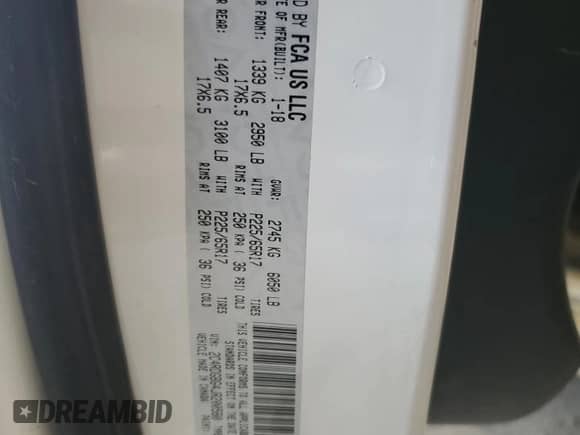 2018 Dodge Grand Caravan SE z VIN 2C4RDGBG4JR200580, wystawiony jako Copart lot #58362815 z przebiegiem 150 017 mil mil oraz Szkoda całkowita • Salvage title. Historia ofert i sprzedaży dostępna na DreamBid. Obrazek 13.