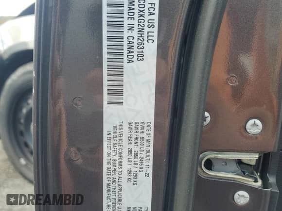 2022 Dodge Charger Police with VIN 2C3CDXKG2NH263103, listed as a Copart auction lot 86140235 with 46,117 mi miles and Clean title. Bid and sale history available at DreamBid. Image 12.