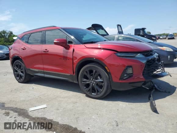 2019 Chevrolet Blazer RS with VIN 3GNKBERSXKS580543, listed as a Copart auction lot 68486255 with 94,636 mi miles and Salvage title. Bid and sale history available at DreamBid. Image 4.