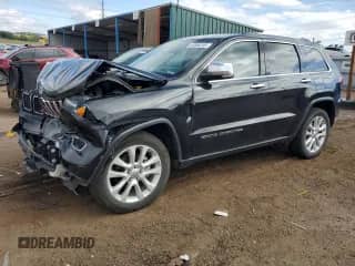 2017 Jeep Grand Cherokee Limited with VIN 1C4RJFBG0HC914664, listed as a Copart auction lot 85586245 with 92,110 mi miles and Salvage title. Bid and sale history available at DreamBid. Image 1.